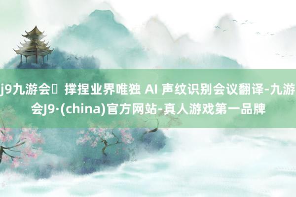 j9九游会撑捏业界唯独 AI 声纹识别会议翻译-九游会J9·(china)官方网站-真人游戏第一品牌