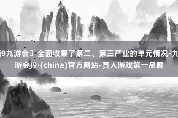 j9九游会全面收集了第二、第三产业的单元情况-九游会J9·(china)官方网站-真人游戏第一品牌