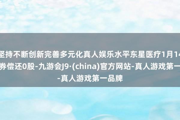 坚持不断创新完善多元化真人娱乐水平东星医疗1月14日融券偿还0股-九游会J9·(china)官方网站-真人游戏第一品牌