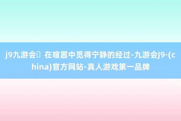 j9九游会在喧嚣中觅得宁静的经过-九游会J9·(china)官方网站-真人游戏第一品牌